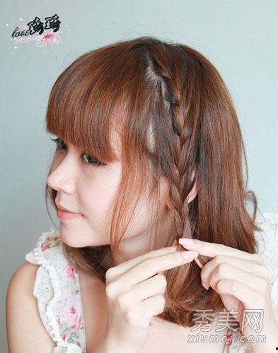 成人短发辫子教程视频,轻松打造时尚短发辫子教程